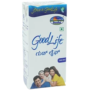 Nandini GoodLife UHT Treated Toned Milk, 1 L Tetra Pak